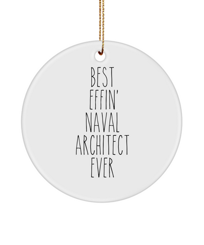 Gift For Naval Architect Best Effin' Naval Architect Ever Ceramic Christmas Tree Ornament Funny Coworker Gifts