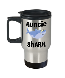 Auntie Shark Travel Mug Aunty Gifts Do Do Do Gifts for Aunties Stainless Steel Insulated Coffee Cup