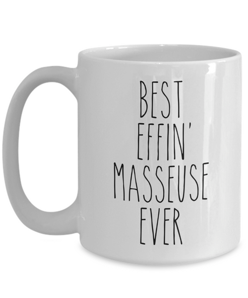 Gift For Masseuse Best Effin' Masseuse Ever Mug Coffee Cup Funny Coworker Gifts