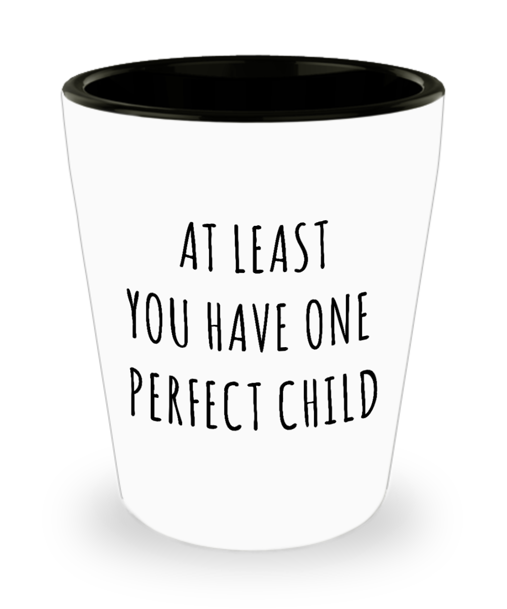 Funny Father's Day Gift Ideas for Dad from Son At Least You Have One Perfect Child Ceramic Shot Glass