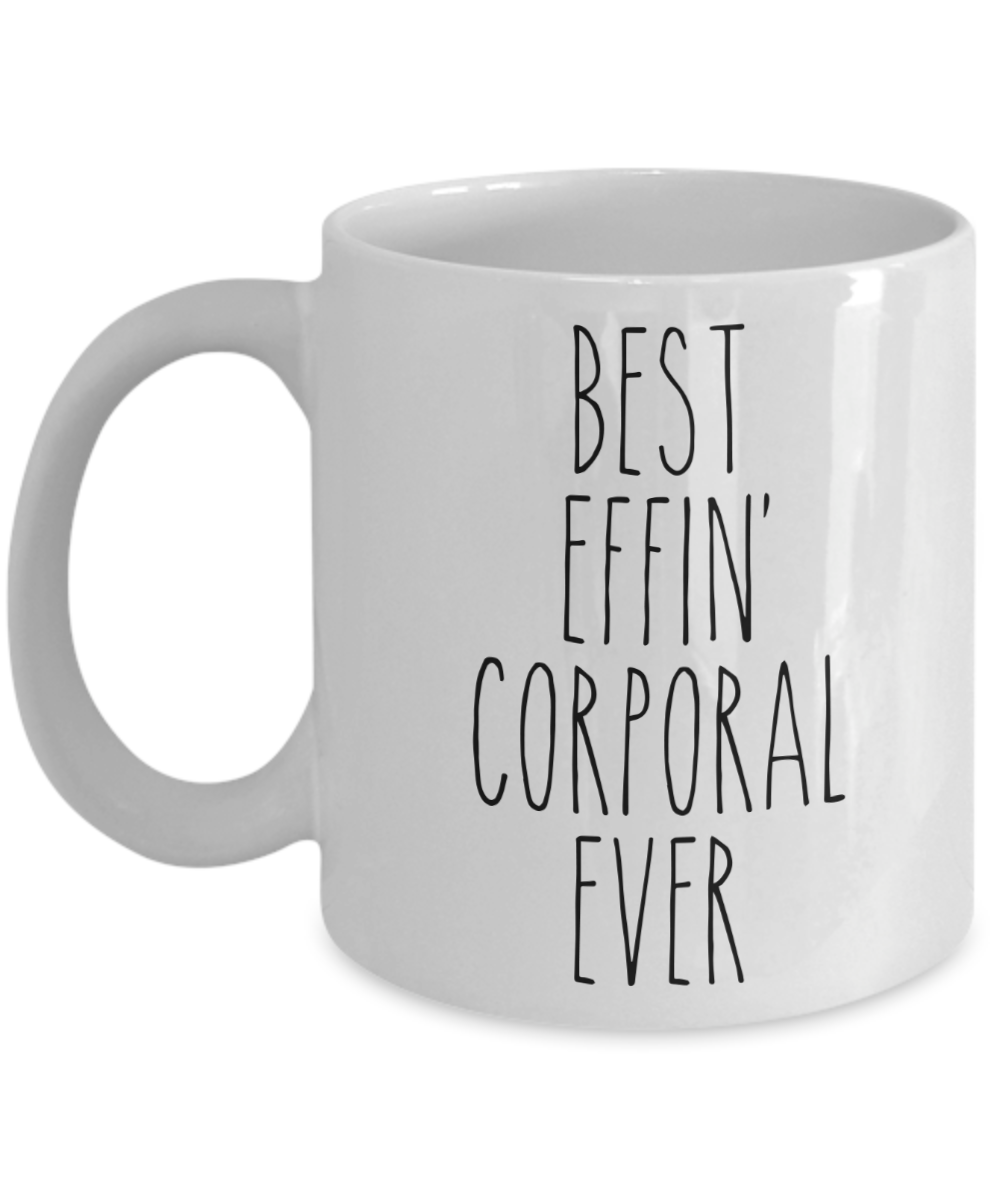 Gift For Corporal Best Effin' Corporal Ever Mug Coffee Cup Funny Coworker Gifts