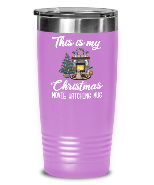 This is My Christmas Movie Watching Mug Tumbler Christmas Travel Coffee Cup Cute Cozy Holiday Mug Winter Mug Gifts for Friends