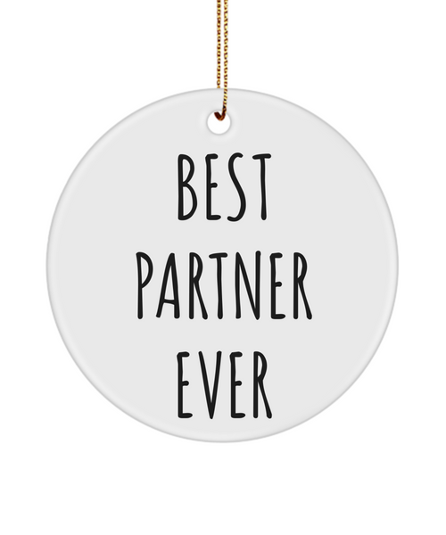 Best Partner Ever Anniversary Present Ceramic Christmas Tree Ornament