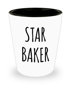 Star Baker Funny Baking Gift for Bakers Pastry Chef Ceramic Shot Glass