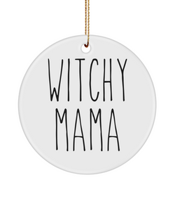 Witchy Mama Ceramic Christmas Tree Ornament Funny Gift