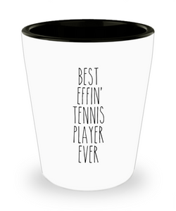 Gift For Tennis Player Best Effin' Tennis Player Ever Ceramic Shot Glass Funny Coworker Gifts