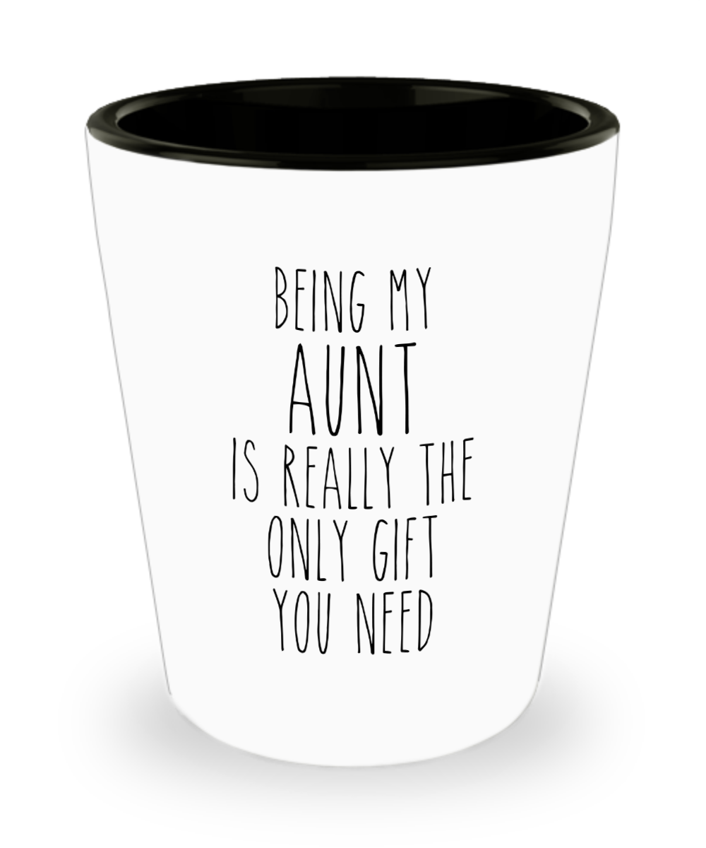 Funny Aunt Gift for Aunties from Niece Best Aunt Ever Birthday Present Ceramic Shot Glass