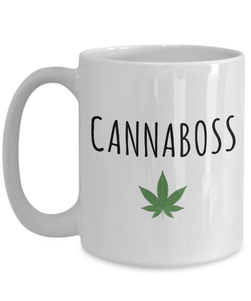 Weed Leaf Mug Cannabis Coffee Cup Marijuana Grower Gift New Dispensary Owner Gifts CBD Oil Stoner Gift-Cute But Rude