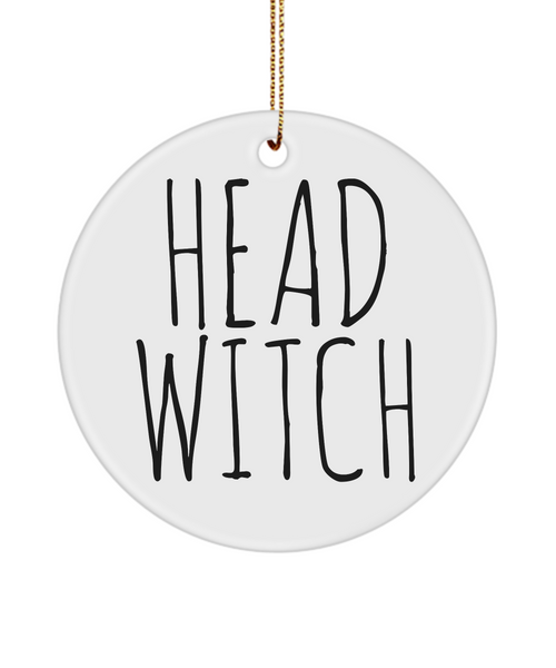 Halloween Witch Ornament Head Witch Ceramic Christmas Tree Ornament