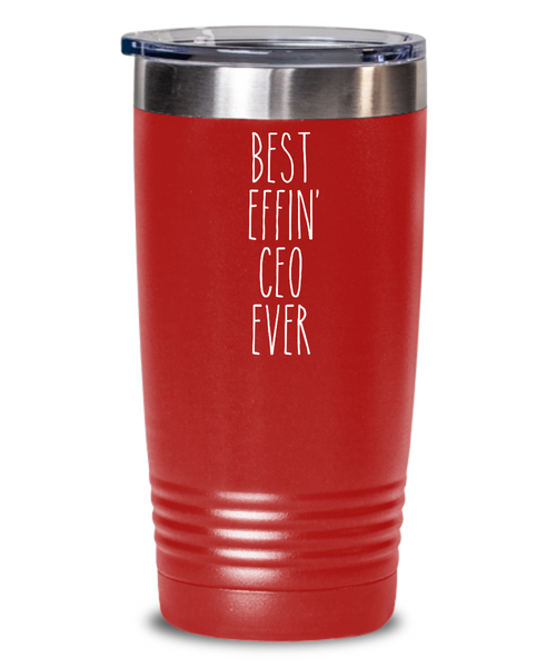 Gift For Ceo Best Effin' Ceo Ever Insulated Drink Tumbler Travel Cup Funny Coworker Gifts