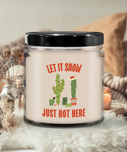 Christmas Cactus, New Mexico Gifts, Arizona Gifts, Cactus Lover Gift, 9 oz. Vanilla Scented Soy Wax Cactus Candle