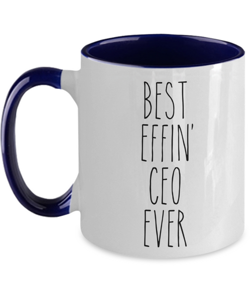 Gift For Ceo Best Effin' Ceo Ever Mug Two-Tone Coffee Cup Funny Coworker Gifts