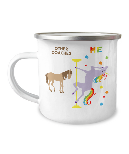 Coach Mug Other Coaches vs Me Rainbow Unicorn Metal Camping Coffee Cup