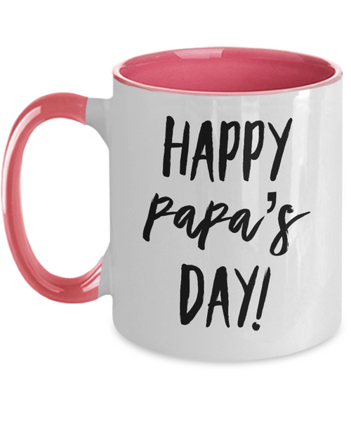 Happy Papa's Day Two-Tone Mug Coffee Cup Funny Gift