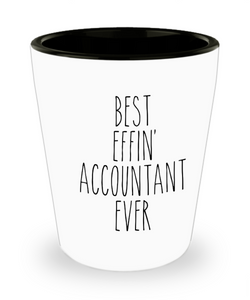 Gift For Accountant Best Effin' Accountant Ever Ceramic Shot Glass Funny Coworker Gifts