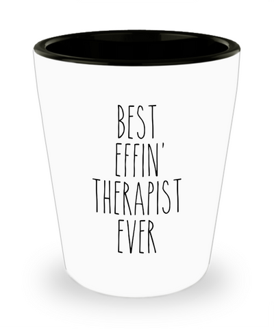 Gift For Therapist Best Effin' Therapist Ever Ceramic Shot Glass Funny Coworker Gifts