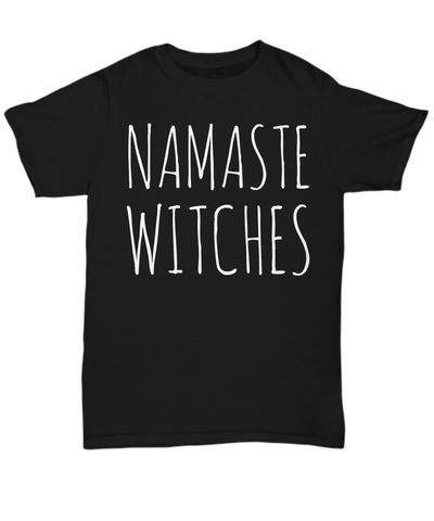 Namaste Witches T Shirt Funny Unisex Black Tshirt