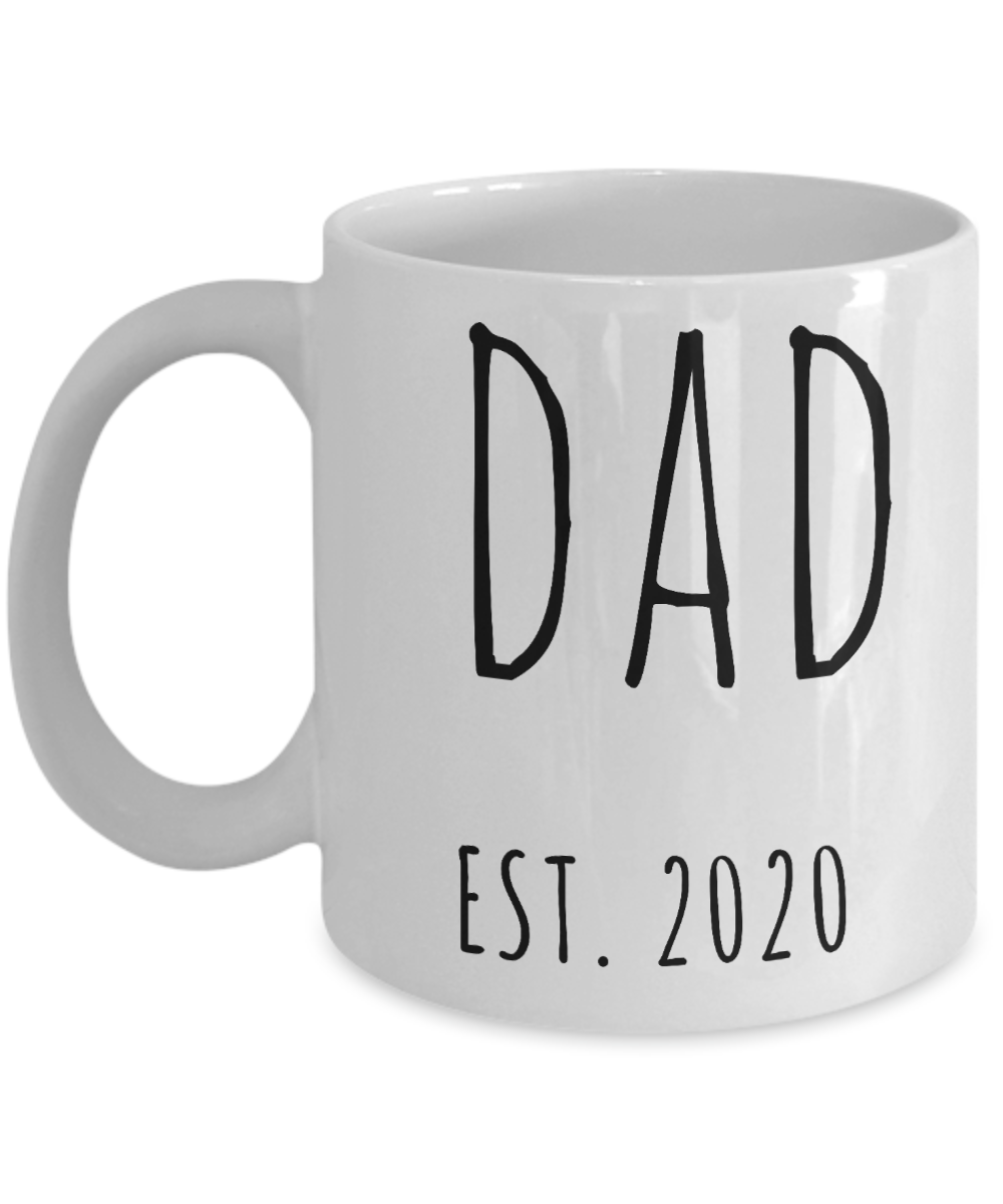 New Dad Est 2020 Mug Expecting Dad Baby Shower Gifts for New Parents Father's Day Mugs