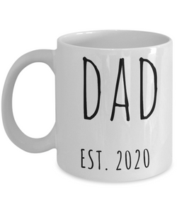 New Dad Est 2020 Mug Expecting Dad Baby Shower Gifts for New Parents Father's Day Mugs