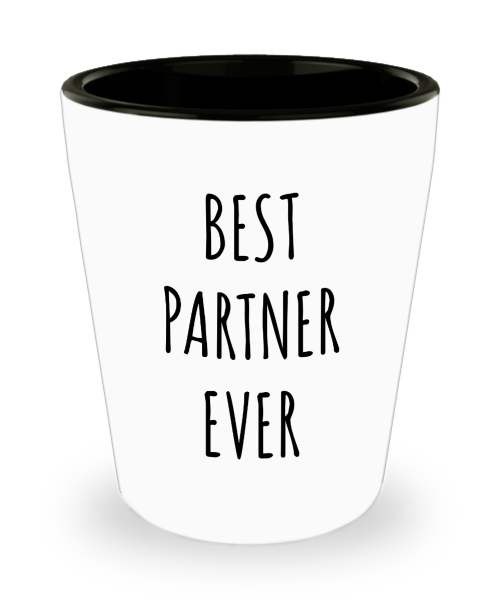 Best Partner Ever Cup Gift for Life Partner Ceramic Shot Glass