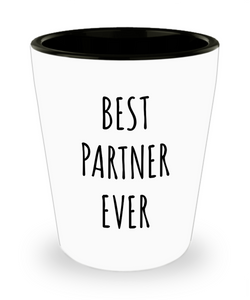 Best Partner Ever Cup Gift for Life Partner Ceramic Shot Glass