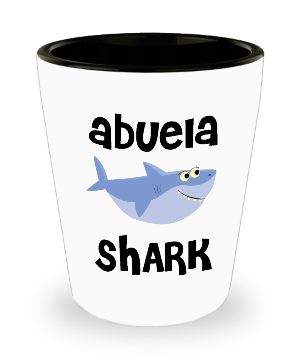 Abuela Shark Abuela Gifts Do Do Do Birthday Gifts for Abuelas Ceramic Shot Glass