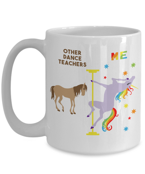 Dance Teacher Gifts Ballet Teacher Mug Rainbow Unicorn Coffee Cup