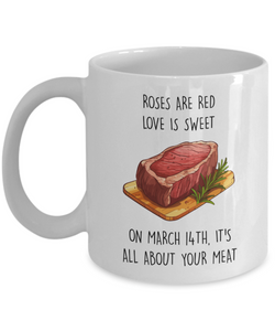 Steak And Bj Day Mug, Anti Valentines Day Mug Funny Gift For Husband, Gift For Boyfriend, Coffee Cup