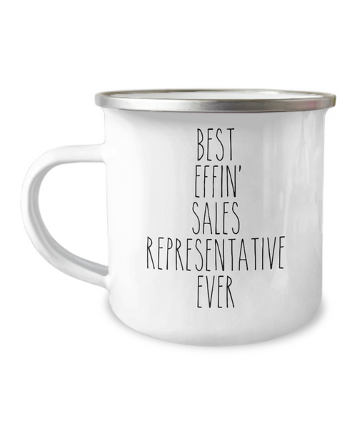 Gift For Sales Representative Best Effin' Sales Representative Ever Camping Mug Coffee Cup Funny Coworker Gifts