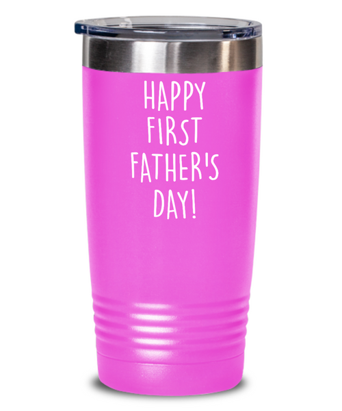 Happy First Father's Day Metal Insulated Drink Tumbler Travel Cup Funny Gift
