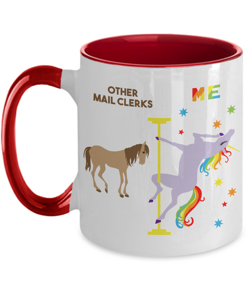 Mail Sorter Gift, Mail Clerk Mug, Mail Clerk Gift Other Mail Clerks Two Toned Coffee Cup