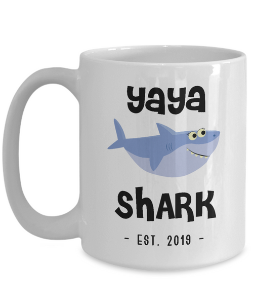 Yaya Shark Mug New Yaya Est 2019 Do Do Do Expecting Yayas Pregnancy Reveal Announcement Gifts Coffee Cup