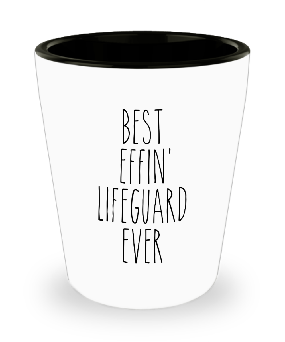 Gift For Lifeguard Best Effin' Lifeguard Ever Ceramic Shot Glass Funny Coworker Gifts