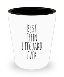 Gift For Lifeguard Best Effin' Lifeguard Ever Ceramic Shot Glass Funny Coworker Gifts