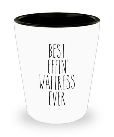Gift For Waitress Best Effin' Waitress Ever Ceramic Shot Glass Funny Coworker Gifts