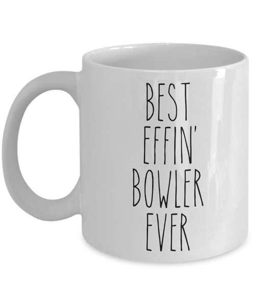 Gift For Bowler Best Effin' Bowler Ever Mug Coffee Cup Funny Coworker Gifts