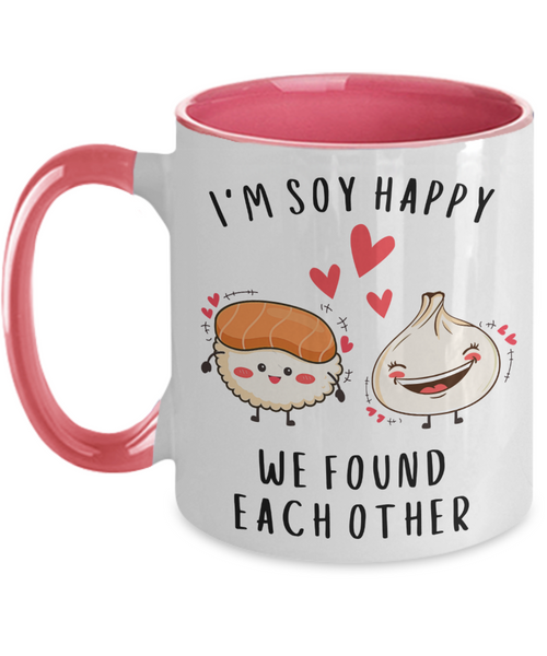 Anniversary Gift, Dating Anniversary, Newlywed Mug, 5th Anniversary, 10th Anniversary, 25th Anniversary, Girlfriend Gift, Sushi Gift, Kawaii Mug, Two-Toned Mug
