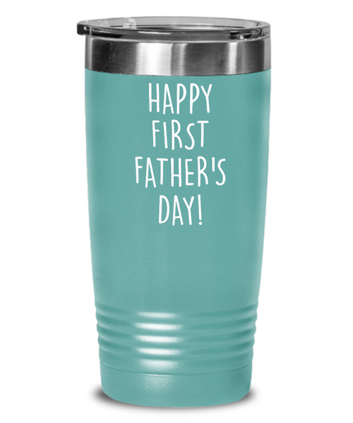 Happy First Father's Day Metal Insulated Drink Tumbler Travel Cup Funny Gift