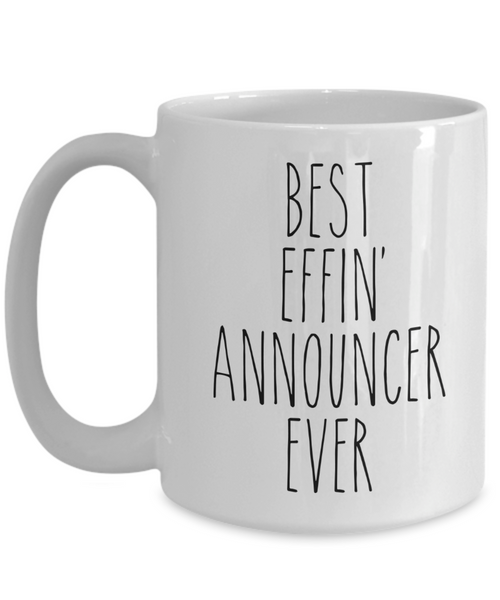 Gift For Announcer Best Effin' Announcer Ever Mug Coffee Cup Funny Coworker Gifts