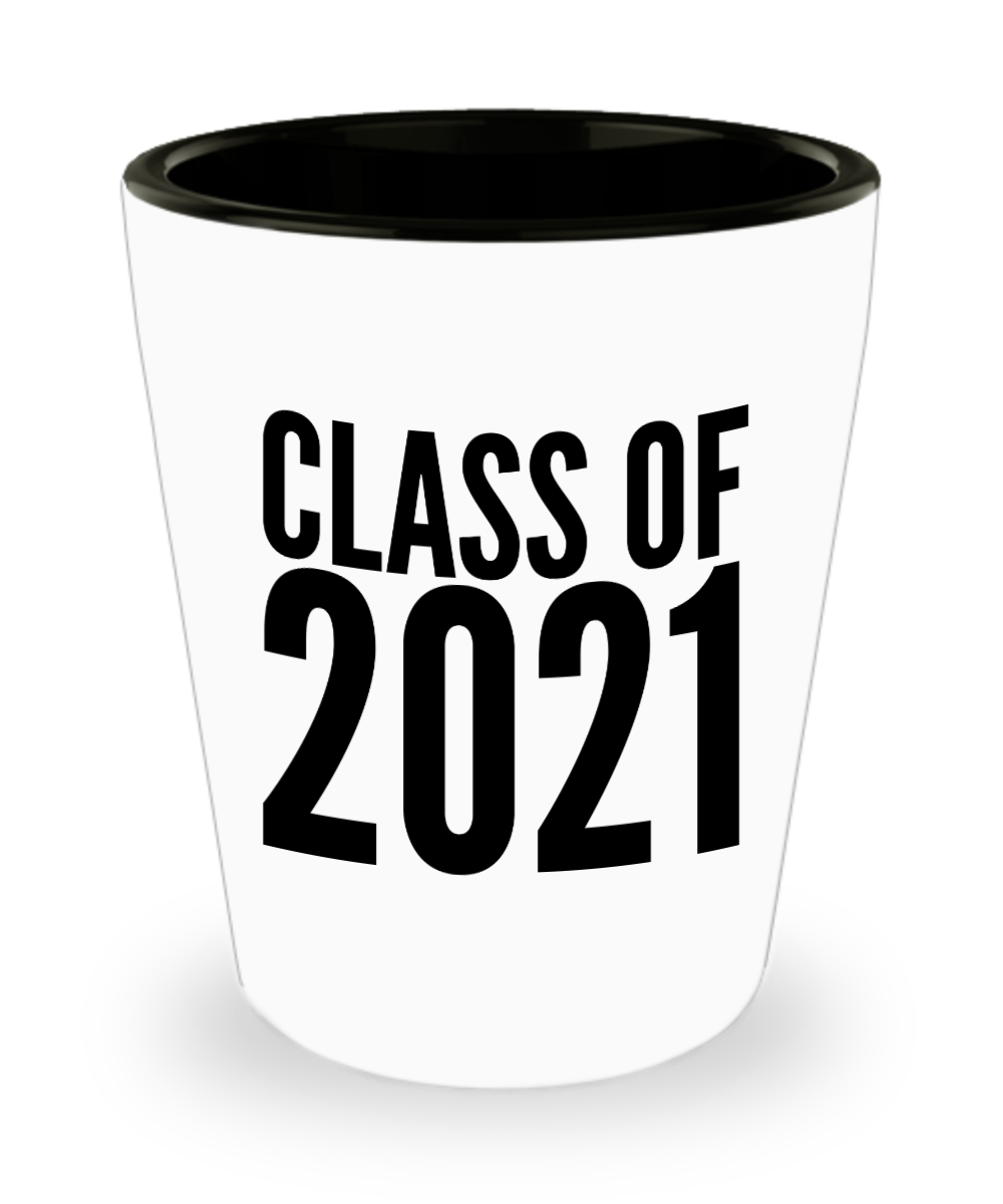 Class of 2021 Ceramic Shot Glass Cup Graduation Gift Idea for College Student Gifts for High School Graduate