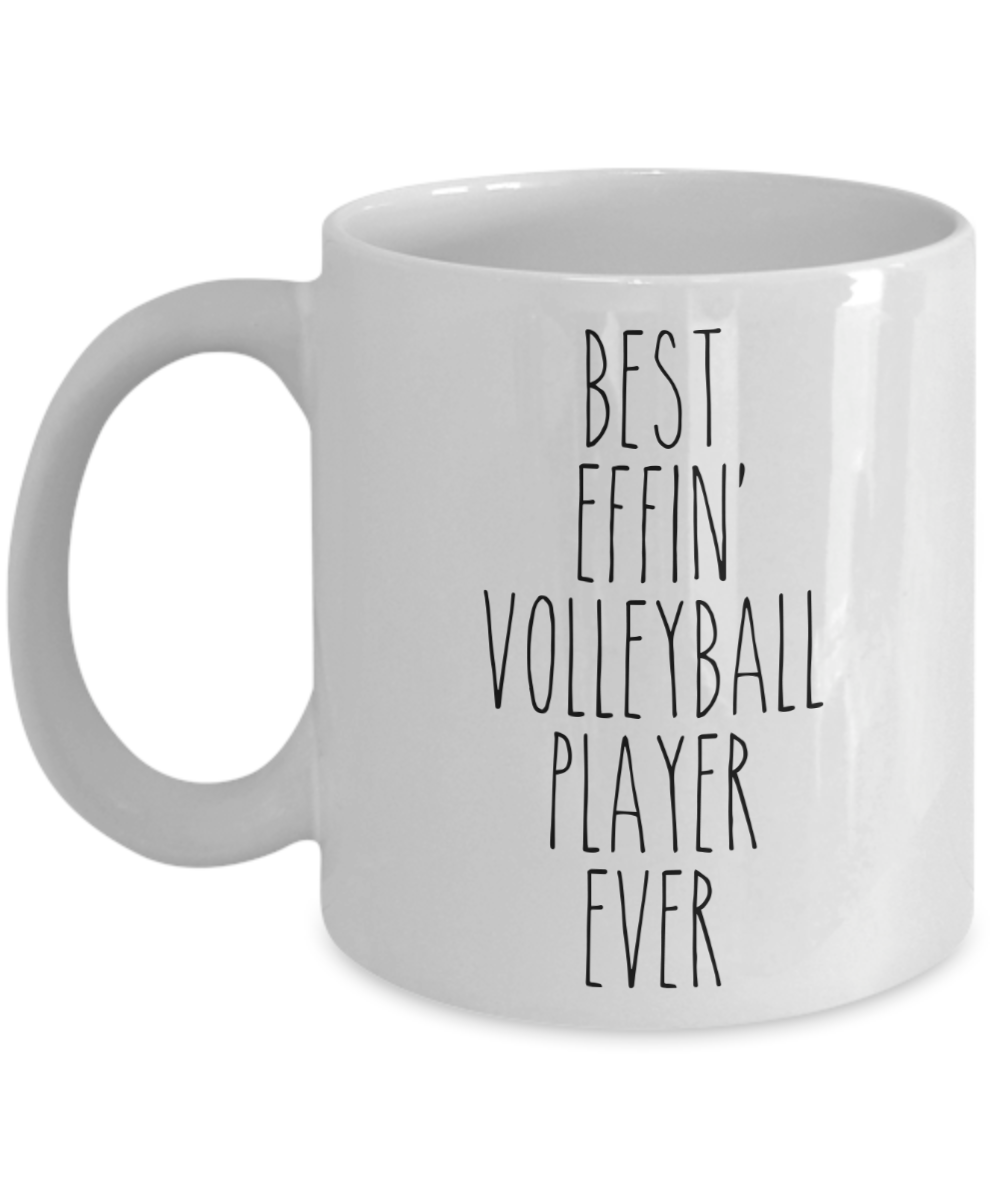 Gift For Volleyball Player Best Effin' Volleyball Player Ever Mug Coffee Cup Funny Coworker Gifts