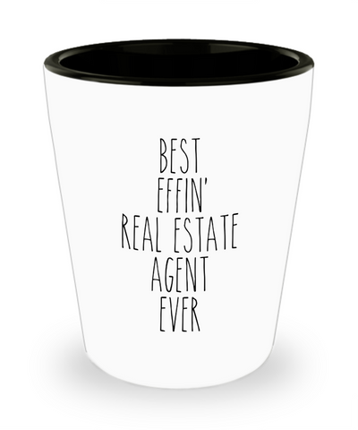 Gift For Real Estate Agent Best Effin' Real Estate Agent Ever Ceramic Shot Glass Funny Coworker Gifts