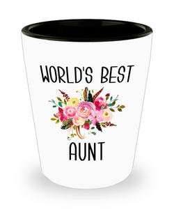 Best Aunt Ever Shot Glass for World's Best Aunt Gift from Niece New Aunt Gift