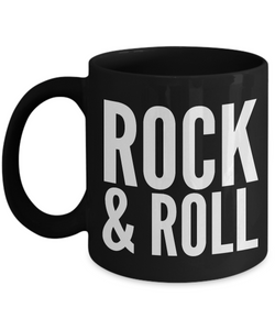 Rock N Roll Mugs - Musician Gifts - Rock & Roll Coffee Mug - Black Coffee Mugs-Cute But Rude