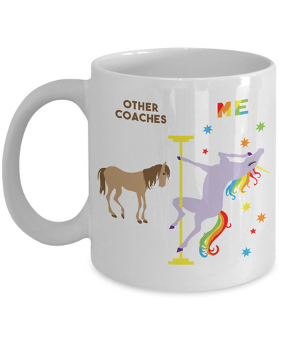 Cheer Coach Gift Soccer Coach Gifts Baseball Coach Mug Rainbow Unicorn Coffee Cup