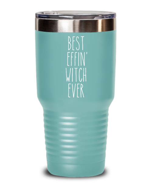 Gift For Witch Best Effin' Witch Ever Insulated Drink Tumbler Travel Cup Funny Coworker Gifts