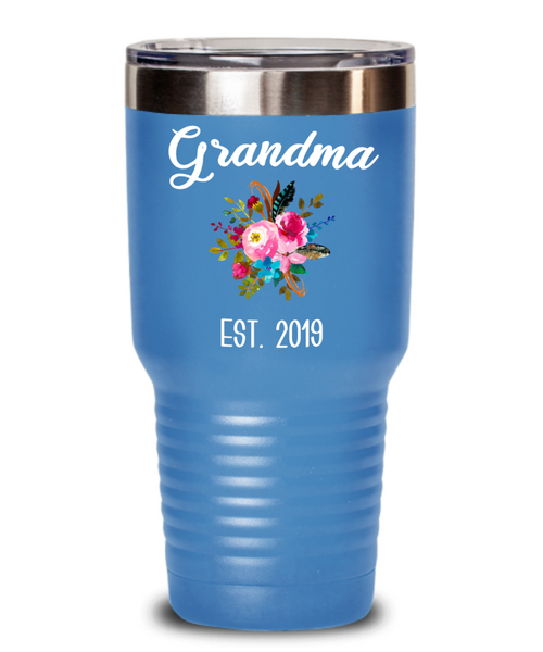 Grandma to be Mug Gifts for New Grandma Est 2019 Pregnancy Announcement for Grandparents Reveal Insulated Hot Cold Travel Coffee Cup BPA Free