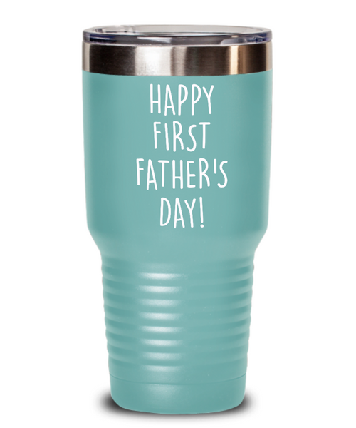 Happy First Father's Day Metal Insulated Drink Tumbler Travel Cup Funny Gift