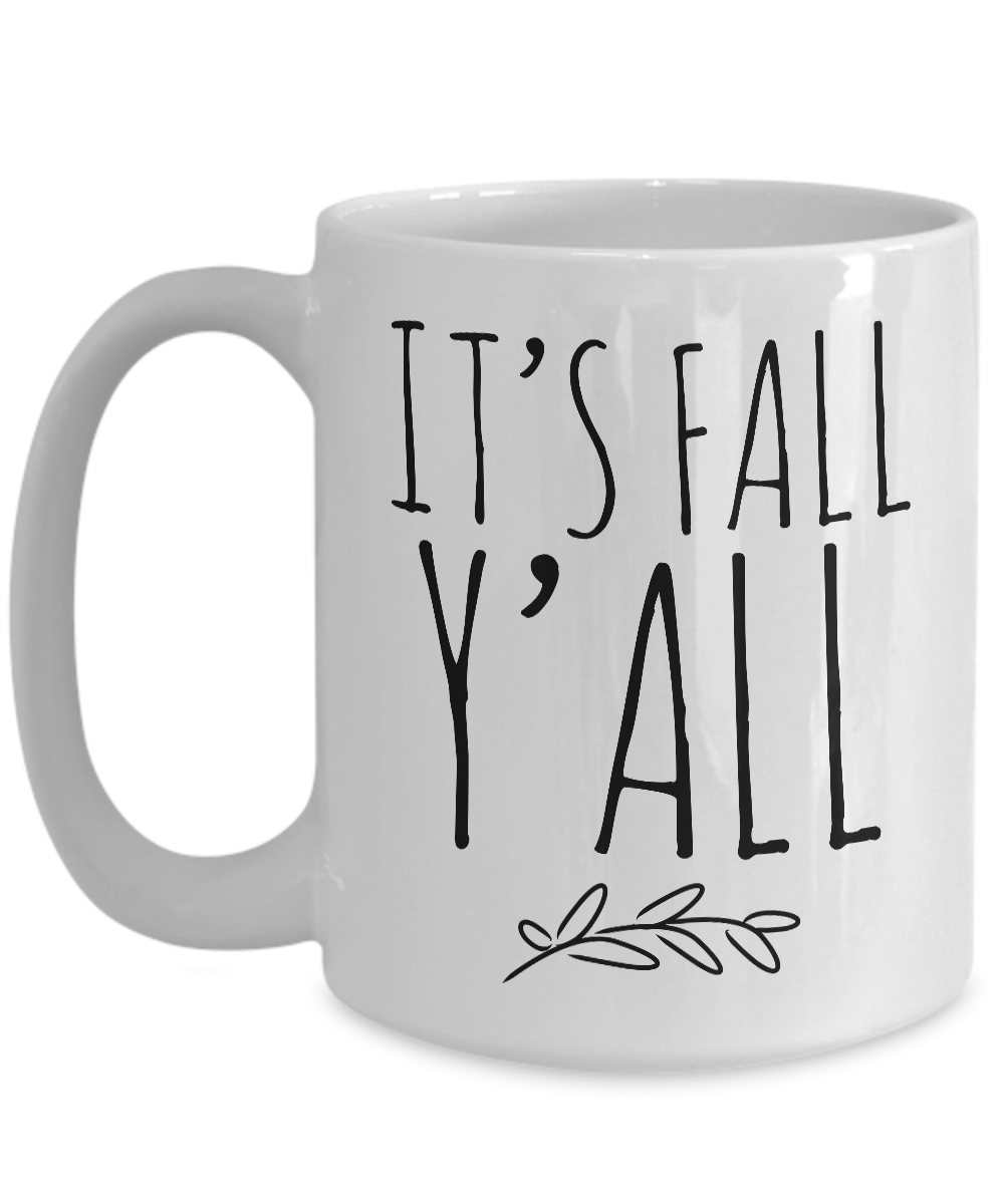 It's Fall Y'all Mug Ceramic Hello Fall Coffee Cup – Cute But Rude