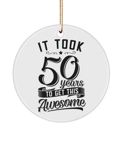 It Took 50 Years To Get This Awesome Ceramic Christmas Tree Ornament Funny Gift